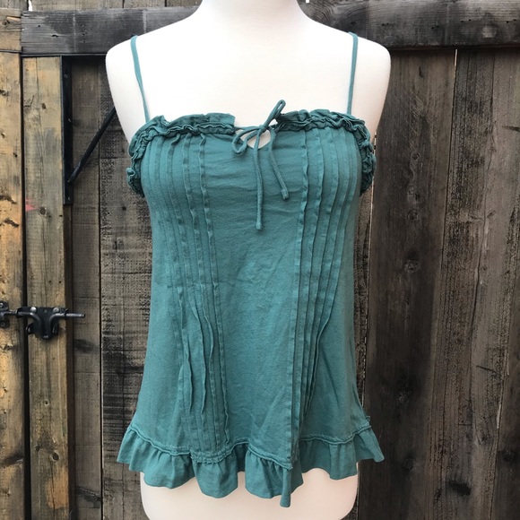 Susina Tops - Susina Teal Ruffled Tank Top from Nordstrom Used